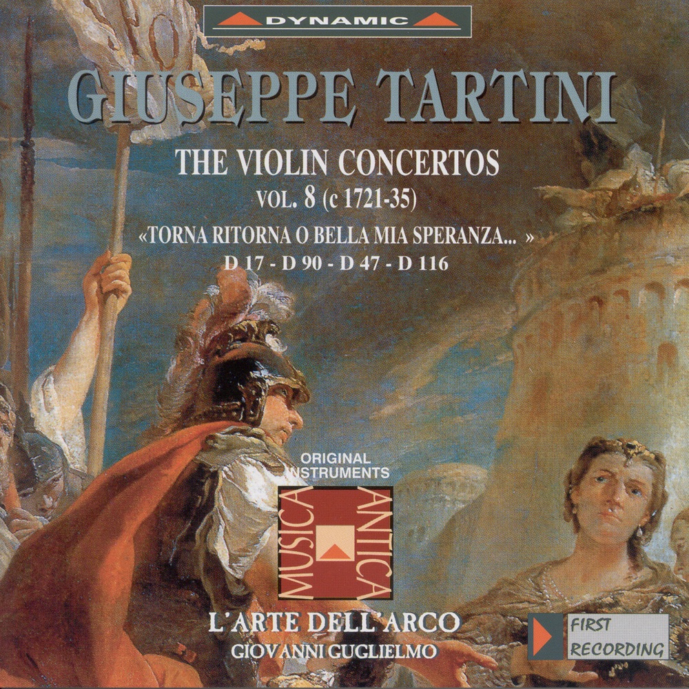 Обложка альбома «Tartini: Violin Concertos, Vol. 8 - D. 17, 47, 90, 116» — L' Arte dell'Arco, Carlo Lazari, Giovanni Guglielmo & Federico Guglielmo