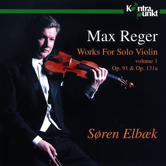 Обложка альбома «Reger: Works for Solo Violin Opus 91 & Opus 131a» — Søren Elbæk