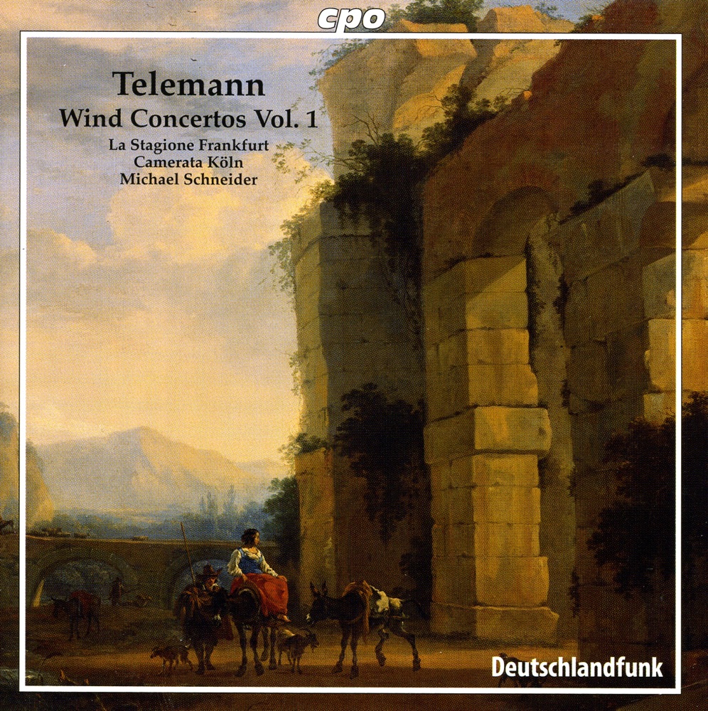 Обложка альбома «Telemann, G.P.: Wind Concertos, Vol. 1 - Twv 43:G3, 51:D1, 51:E1, 52:D2, E1» — Michael Schneider, La Stagione Frankfurt, Karl Kaiser, Luise Baumgartl & Camerata Köln