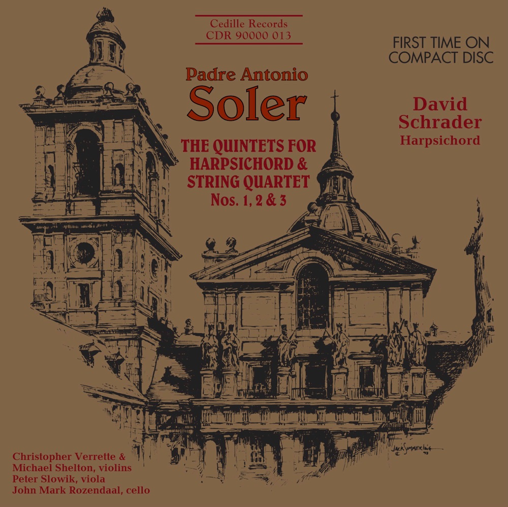 Обложка альбома «Soler: Quintets for Harpsichord and Strings» — Christopher Verrette, David Schrader, Peter Slowik, John Mark Rozendaal & Michael Shelton