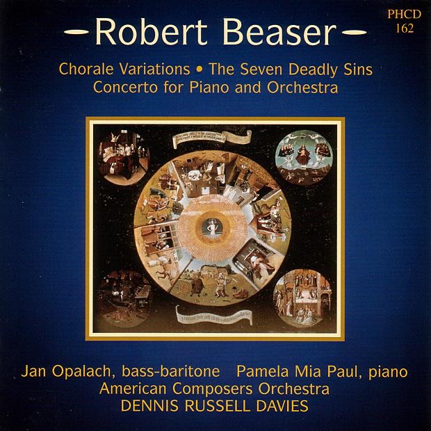 Обложка альбома «Beaser: Concerto for Piano, The Seven Deadly Sins, Chorale Variations» — American Composers Orchestra, Dennis Russell Davies, Jan Opalach & Pamela Mia Paul