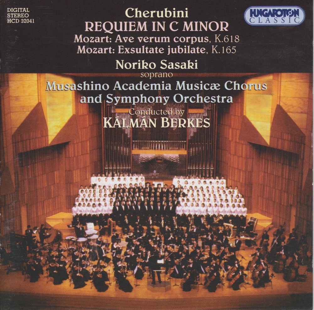 Обложка альбома «Cherubini - Requiem, Mozart - Ave Verum, Exsultate» — Musashino Academia Musica & Kálmán Berkes