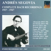 Guitar Recital: Segovia, Andres - Bach, J.S. (Complete Bach Recordings) (1927-1947) artwork