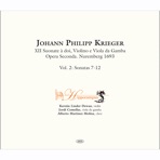 Johann Philipp Krieger. XII Suonate à doi, Violino e Viola da Gamba.  Opera Seconda. Nuremberg 1693 Vol. 2 Sonatas 7-12