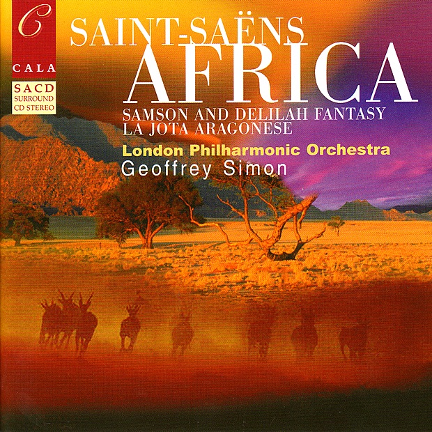 Обложка альбома «Saint-Saëns: Samson and Delilah Fantasy, La Jota Aragonese & Tarantelle» — London Philharmonic Orchestra, Geoffrey Simon & Tina Gruenberg