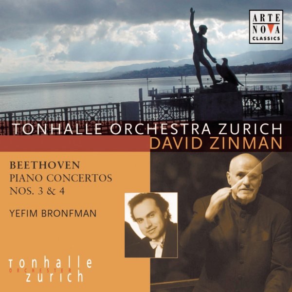 Beethoven: Piano Concertos 3 & 4 by David Zinman & Tonhalle-Orchester Zürich album cover