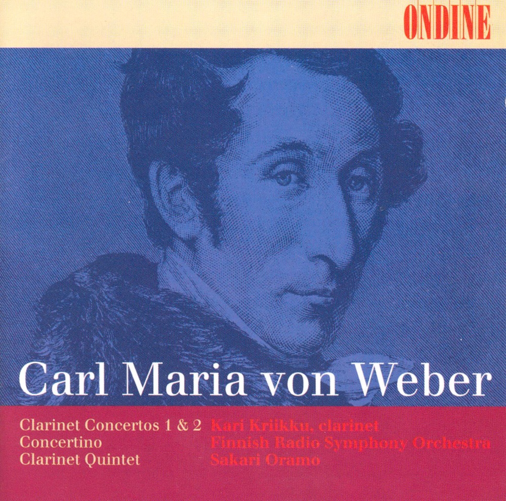 Обложка альбома «Weber: Clarinet Concertos Nos. 1 and 2, Clarinet Concertino & Clarinet Quintet» — Sakari Oramo, Finnish Radio Symphony Orchestra, Kari Kriikku & New Helsinki Quartet