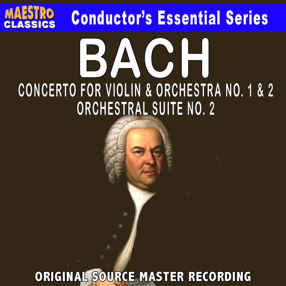 Обложка альбома «Bach: Violin Concerto No. 1 & 2, Orchestral Suite No. 2» — Nuremberg Symphony Orchestra, Munich Symphony Orchestra, Othmar Mága & Hanspeter Gmür