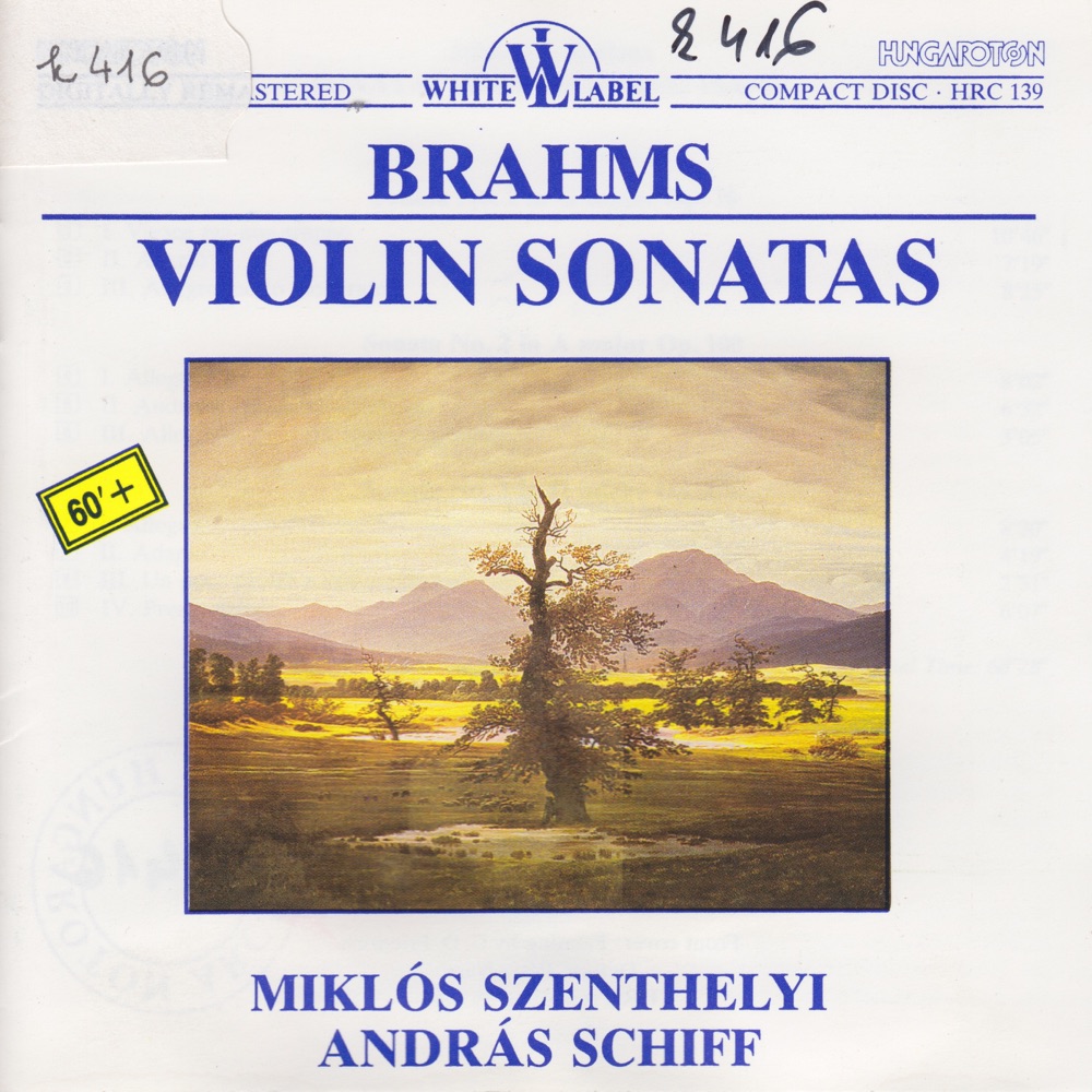 Обложка альбома «J. Brahms: Sonatas for Violin and Piano» — Miklos Szenthelyi & András Schiff