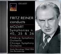 Mozart, W.A.: Symphonies Nos. 35, 36 and 40 (Pittsburgh Symphony, Chicago Symphony, Reiner) (1946, 1947, 1954)