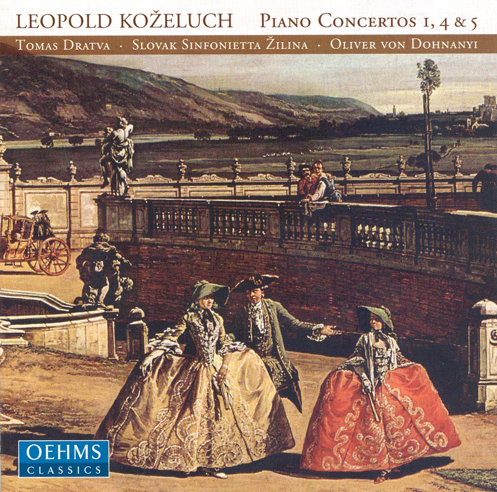Обложка альбома «Kozeluch: Piano Concertos Nos. 1, 4 and 5» — Oliver von Dohnányi, Slovak Sinfonietta Zilina & Tomas Dratva