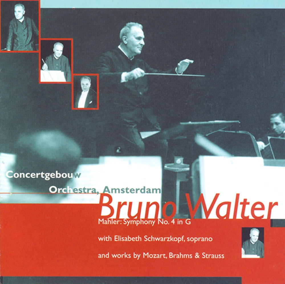Обложка альбома «Mozart: Symphony No. 40 - Mahler: Symphony No. 4 - Strauss: Don Juan - Brahms: Symphony No. 4 (Walter) [1951-1952]» — Bruno Walter, Royal Concertgebouw Orchestra, Elisabeth Schwarzkopf & Philharmonic Symphony Orchestra