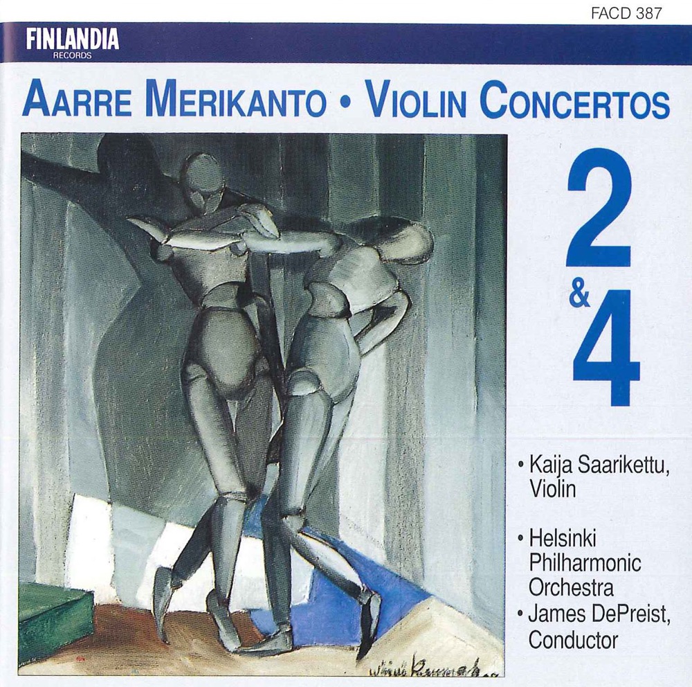 Обложка альбома «Aarre Merikanto: Violin Concertos Nos. 2 & 4» — Ari Angervo, Avanti! Chamber Orchestra, Helsinki Philharmonic Orchestra, James DePreist, Karita Mattila, Sinfonia Lahti, Savonlinna Opera Festival Choir & Ulf Söderblom