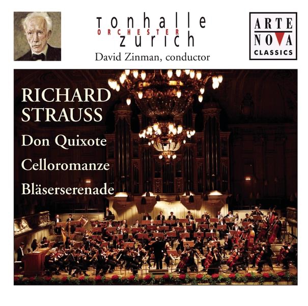 Обложка альбома «Richard Strauss: Don Quixote; Romanze; Serenade, Op. 7» — David Zinman, Tonhalle-Orchester Zürich, Thomas Grossenbacher & Michel Rouilly