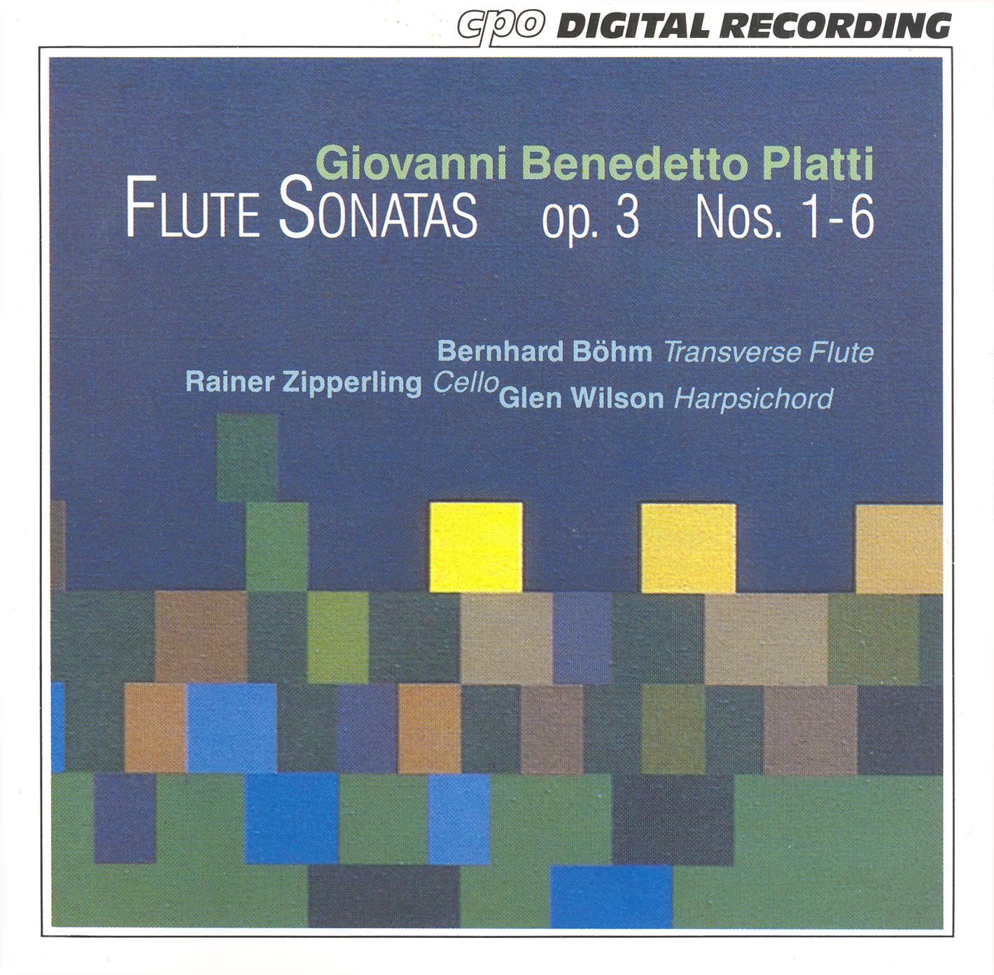 Platti: Flute Sonatas by Glen Wilson, Bernhard Bohm & Rainer Zipperling album cover