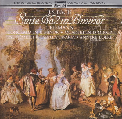 J. S. Bach: Suite No. 2 in B minor, G. P. Telemann: Concerto in E minor and Quartet in D minor
