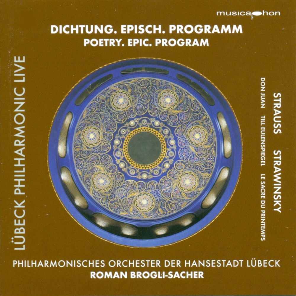Обложка альбома «Stravinsky: Rite of Spring - Strauss: Don Juan; Till Eulenspiegels Lustige Streiche» — Lubeck Philharmonic Orchestra & Roman Brogli-Sacher