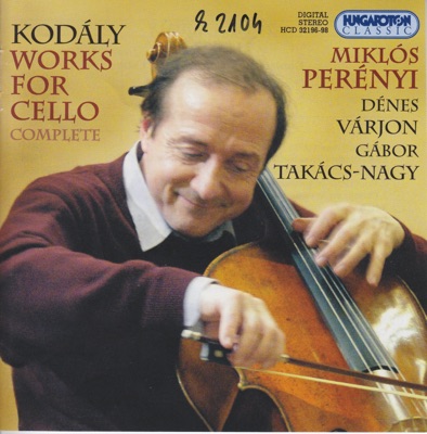 Kodály: Works for Cello