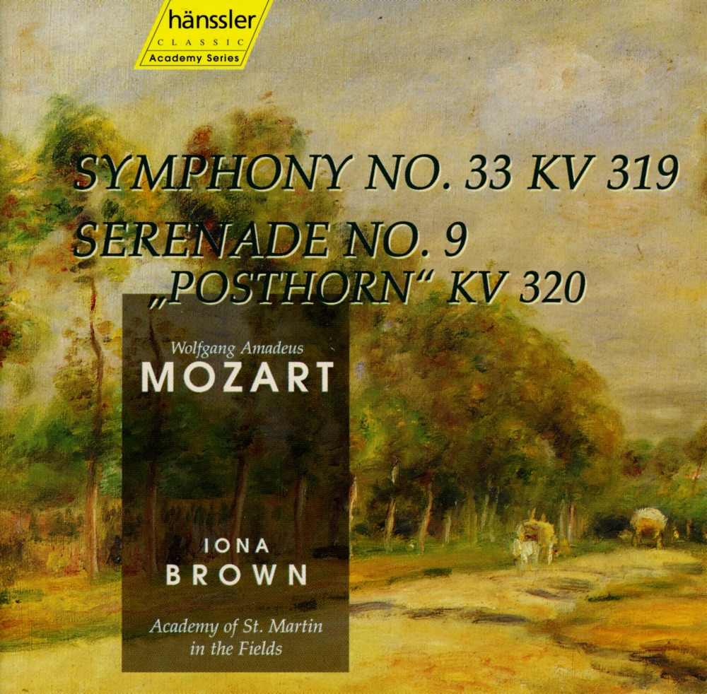 Обложка альбома «Mozart: Symphony No. 33 - Serenade No. 9» — Iona Brown & Academy of St Martin in the Fields