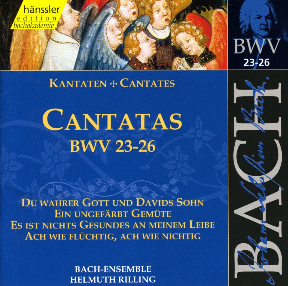 Обложка альбома «Bach, J.S.: Cantatas, Bwv 23-26» — Arleen Auger, Helen Watts, Aldo Baldin, Niklaus Tüller, Gächinger Kantorei Stuttgart, Helmuth Rilling, Stuttgart Bach Collegium, Adalbert Kraus, Walter Heldwein, Philippe Huttenlocher & Doris Soffel