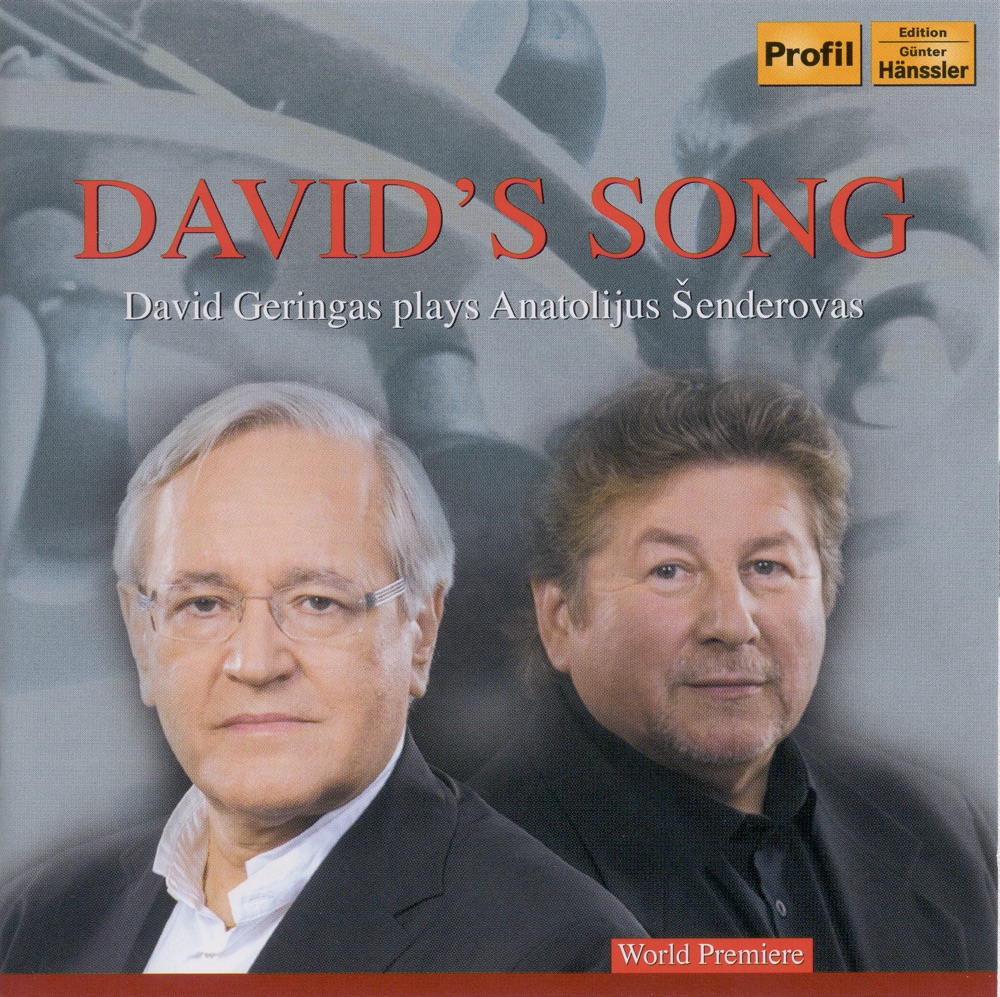 Обложка альбома «Senderovas, A.: David's Song - Sonata for Cello and Percussion - Due Canti - Songs of Shulamith -» — Pavel Giunter, Tatjana Geringas, Geir Draugsvoll, Arkady Gotesman & Vilnius String Quartet