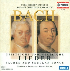 Bach, C.P.E.: Geistliche Gesange - Gellerts Geistliche Oden Und Lieder - Bach, J.C.F.: Musikalisches Vierlerley - Munters Geistlich Lieder