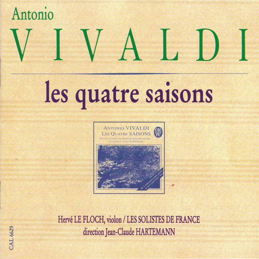 Обложка альбома «Vivaldi: Les quatre saisons» — Jean-Claude Hartemann, Herve Le Floch, Solistes de France, Les & Michele Boegner