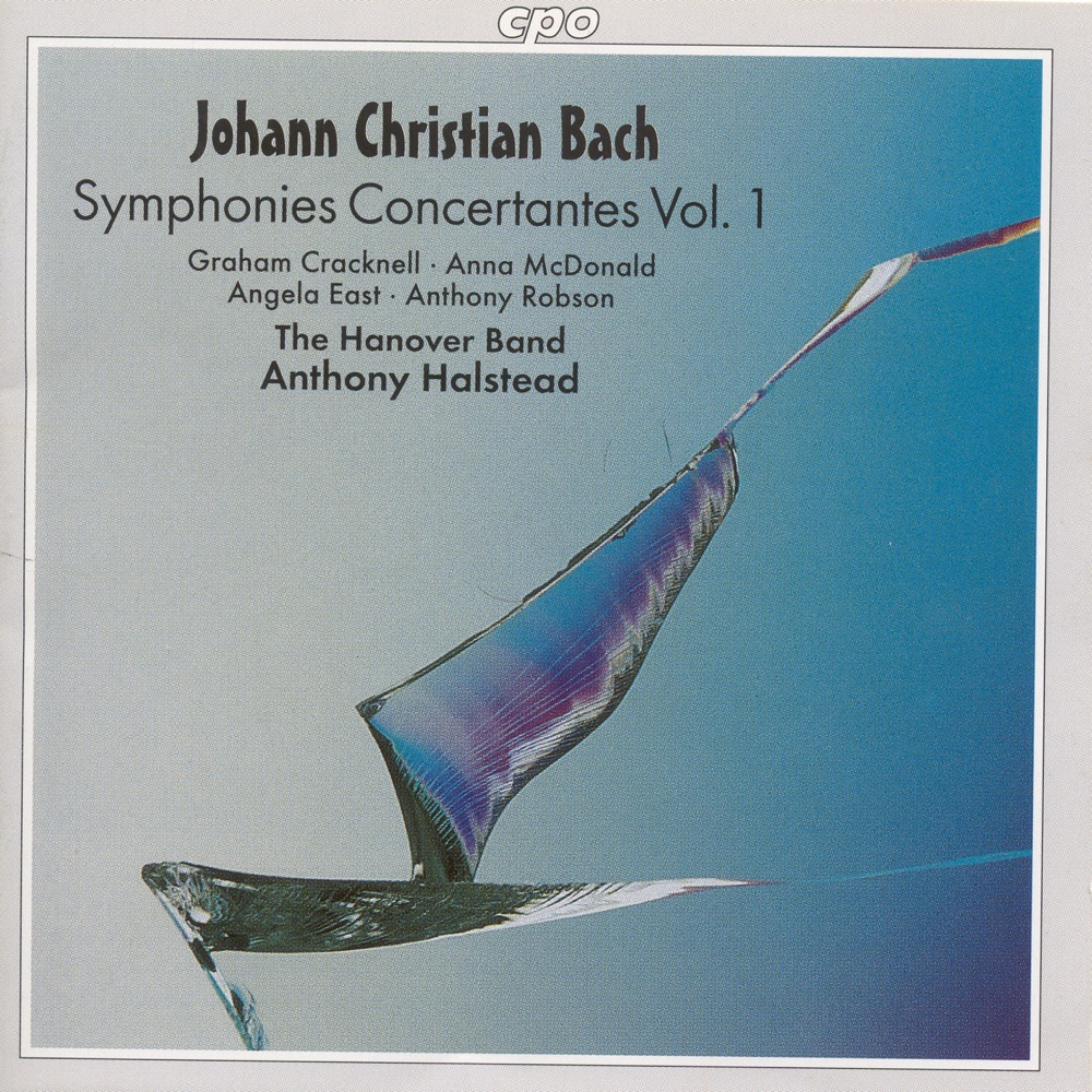 Обложка альбома «Bach, J.C.: Symphonies Concertantes, Vol. 1» — Anthony Robson, Anna McDonald, Anthony Halstead, Hanover Band, Graham Cracknell & Angela East