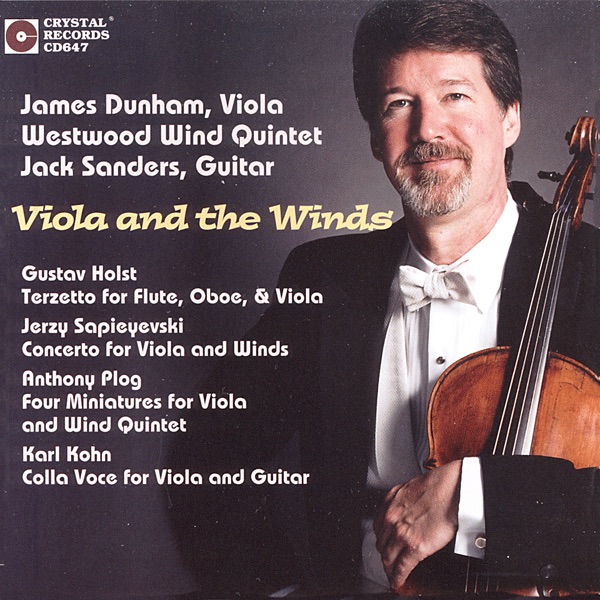 Обложка альбома «Viola and the Winds» — James Dunham, Westwood Wind Quintet, Jack Sanders, David Atkins, Peter Christ, Kenneth Meyer, John Barcellona, Calvin Smith & Timm Boatman