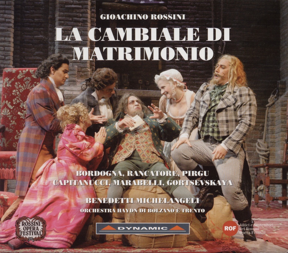 Обложка альбома «Rossini: La Cambiale Di Matrimonio» — Fabio Maria Capitanucci, Maria Gortsevskaya, Umberto Benedetti Michelangeli & Bolzano-Trento Haydn Orchestra