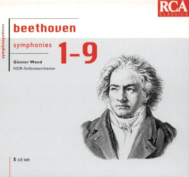 Обложка альбома «Beethoven: The 9 Symphonies» — Günter Wand, NDR Elbphilharmonie Orchester, Keith Lewis, Helmut Franz, Hamburg State Opera Chorus, Chor des Norddeutschen Rundfunks, Edith Wiens, Jürgen Schulz, Roland Hermann & Hildegard Hartwig