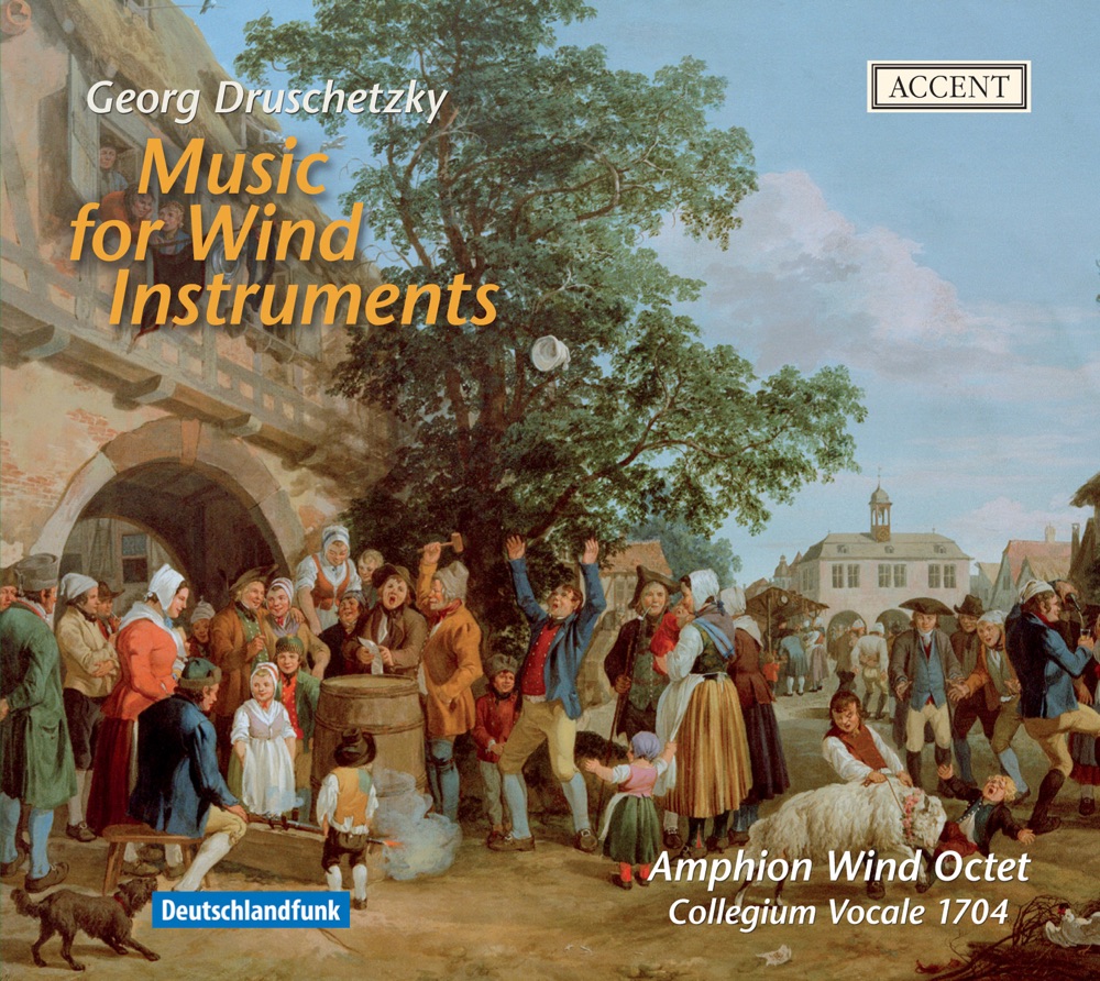 Обложка альбома «Druschetzky: Music for Wind Instruments» — Amphion Wind Octet & Collegium Vocale 1704