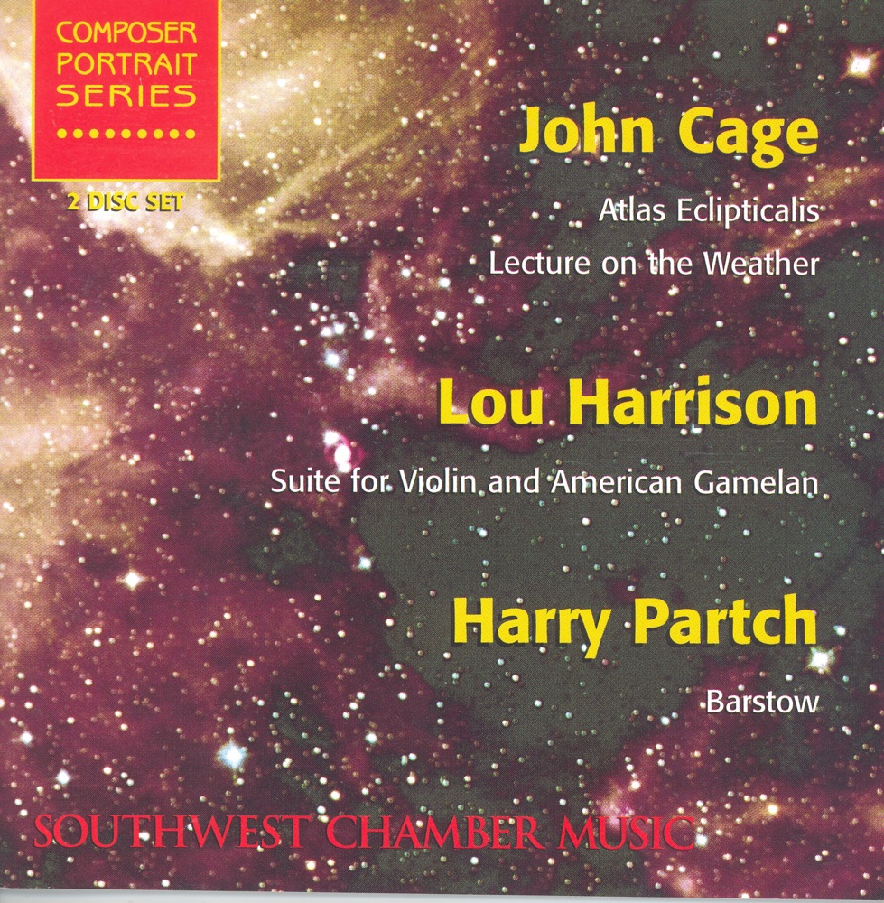 Обложка альбома «Cage: Atlas Eclipticalis - Harrison: Suite for Violin and American Gamelan - Partch: Barstow» — Phyllis Bryn-Julson, Stephen Mosko, Michael Ingham & CalArts Gamelan Ensemble