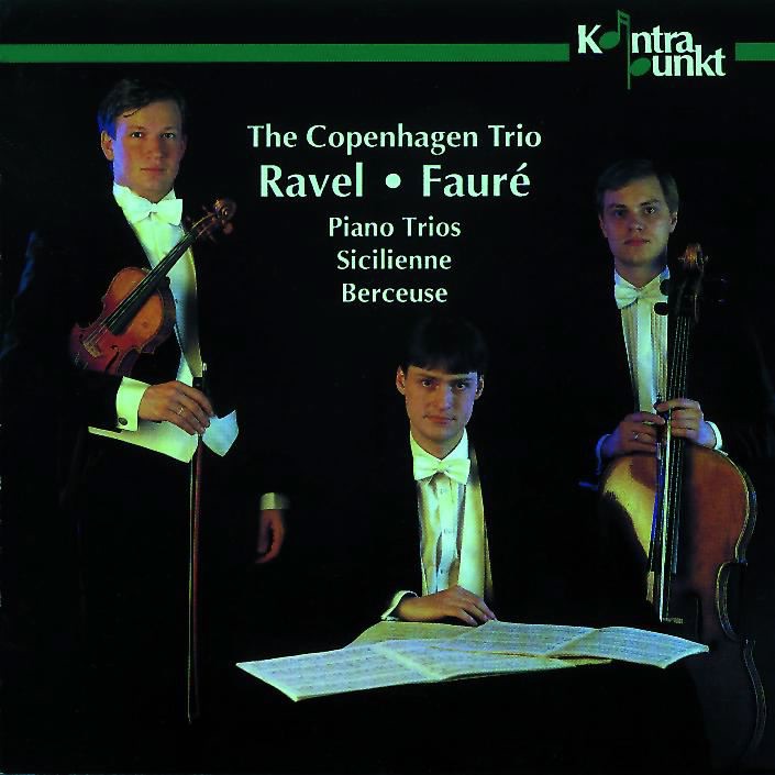Обложка альбома «Ravel, Fauré: Piano Trios, Sicilienne, Berceuse» — The Copenhagen Trio, Søren Elbæk, Morten Mogensen & Troels Svane