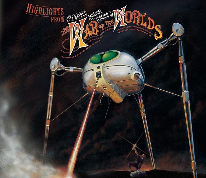 Обложка альбома «Highlights from Jeff Wayne's Musical Version of The War of the Worlds» — Jeff Wayne, Richard Burton, Justin Hayward, David Essex, Phil Lynott, Chris Thompson & Julie Covington