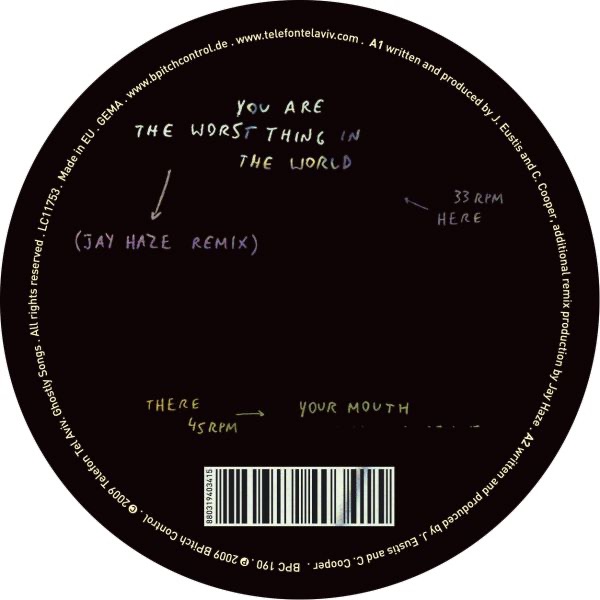Обложка альбома «You Are the Worst Thing In the World - EP» — Telefon Tel Aviv