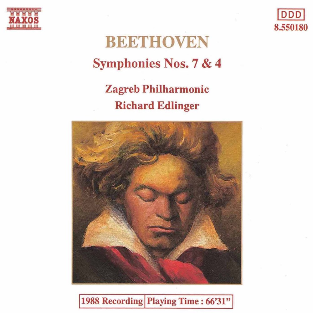 Обложка альбома «Beethoven: Symphonies Nos. 7 & 4» — Zagreb Philharmonic Orchestra & Richard Edlinger