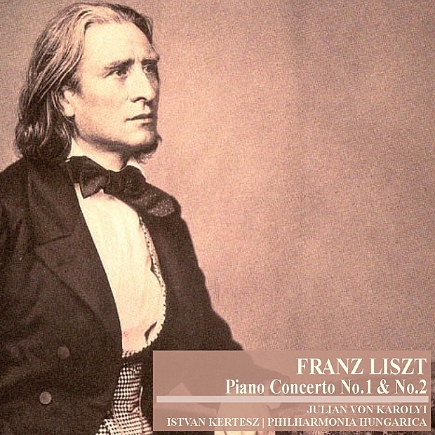 Обложка альбома «Liszt: Piano Concerto No. 1 & No. 2» — Julian von Karolyi, István Kertész & Philharmonia Hungarica