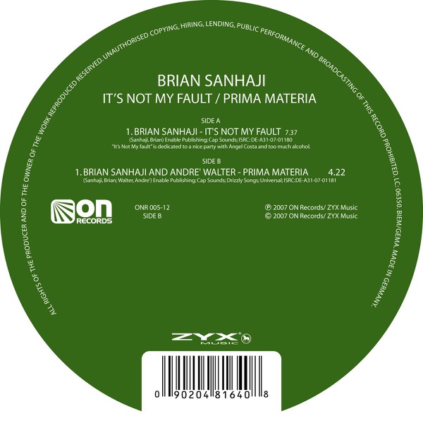 It's Not My Fault / Prima Materia - EP