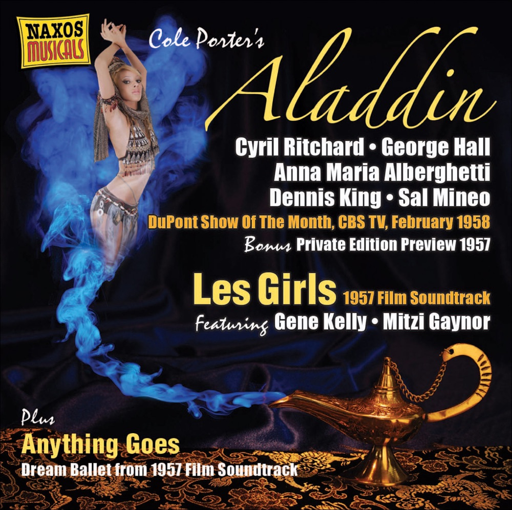 Обложка альбома «Cole Porter's Aladdin (1958 CBS TV), Les Girls (1957 Film) & Anything Goes (1957 Film)» — Cole Porter, Cyril Ritchard, Anna Maria Alberghetti, Gene Kelly & Mitzi Gaynor