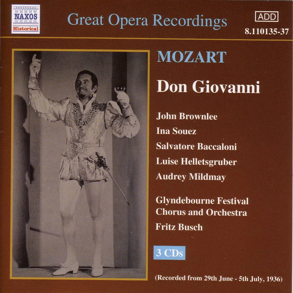 Обложка альбома «Mozart: Don Giovanni (Glyndebourne 1936 Recording)» — Fritz Busch & Glyndebourne Festival Orchestra