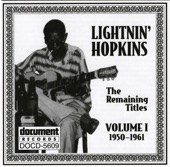 Lightnin' Hopkins: The Remaining Titles, Vol. 1 (1950-1961) artwork