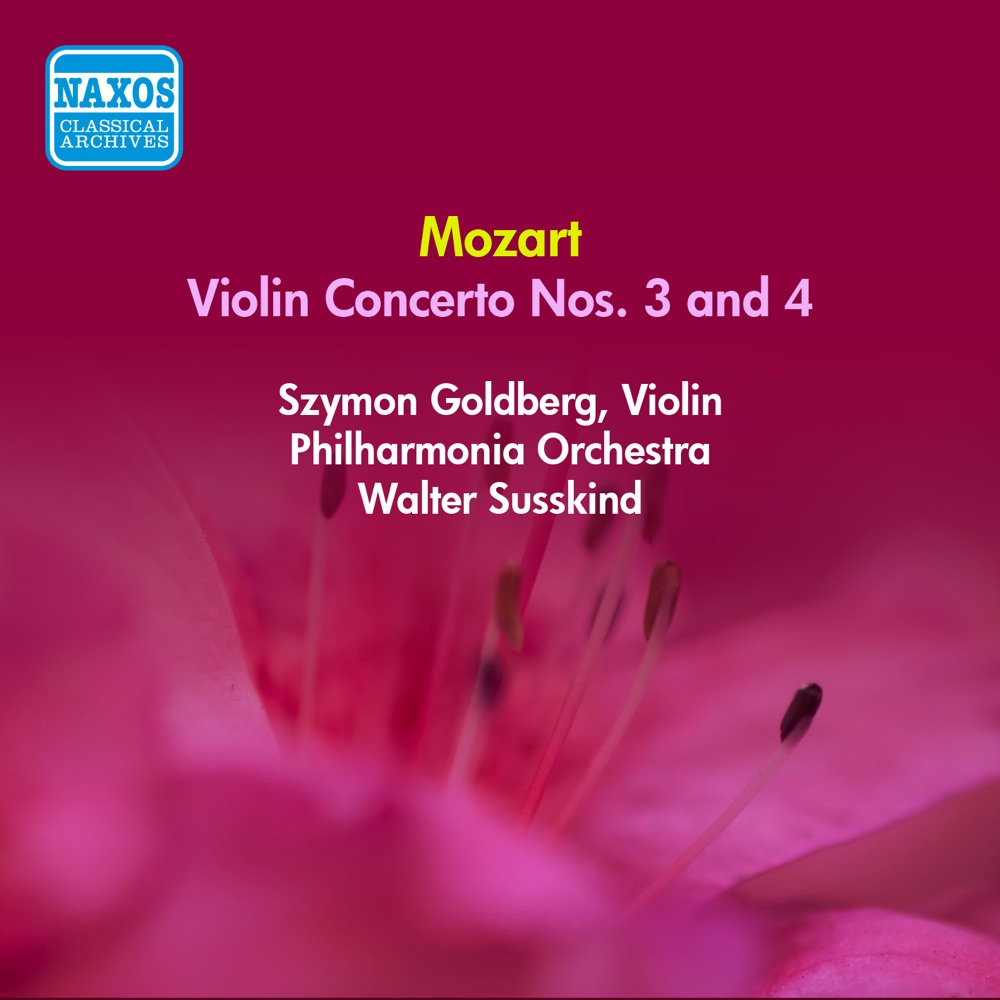 Обложка альбома «Mozart, W.A.: Violin Concertos Nos. 3 and 4 (Goldberg) (1952)» — Walter Susskind, Philharmonia Orchestra & Szymon Goldberg