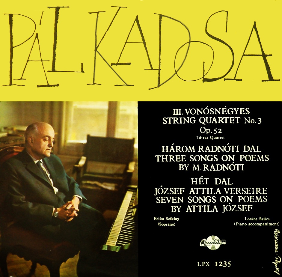 Обложка альбома «KADOSA Pál művei» — Erika Sziklay & Lóránt Szűcs