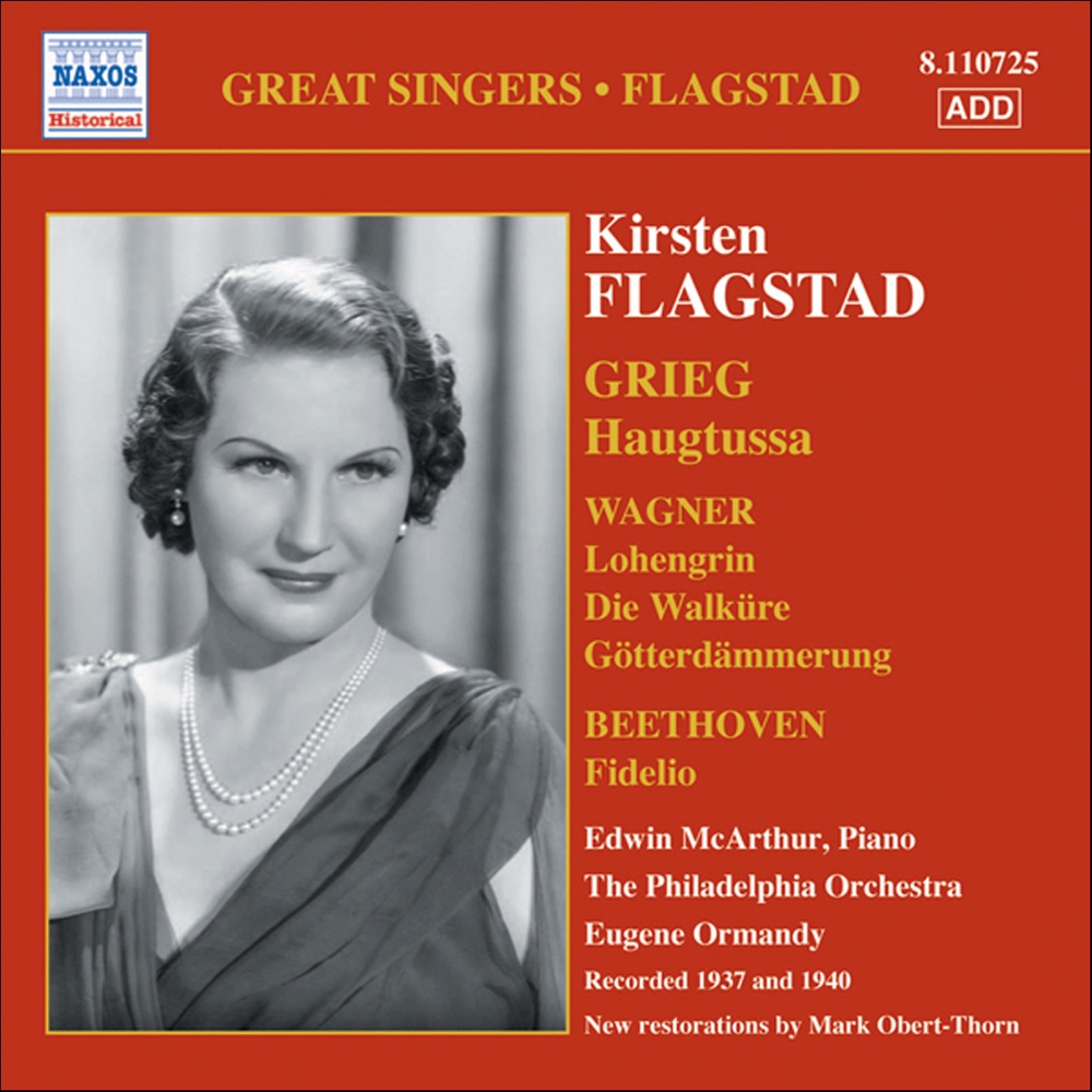 Обложка альбома «Kirsten Flagstad: Songs and Arias (Philadelphia Orchestra, Ormandy - 1937)» — Edwin McArthur, Eugene Ormandy, Kirsten Flagstad & The Philadelphia Orchestra