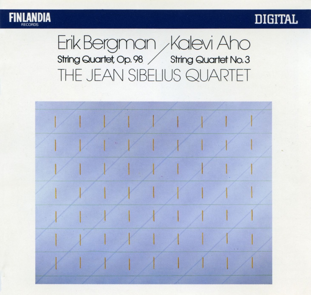 Обложка альбома «Bergman: String Quartet Op. 98 - Aho: String Quartet No. 3» — Jaakko Vuornos, Jouko Mansnerus, Jean Sibelius Quartet & Yoshiko Arai