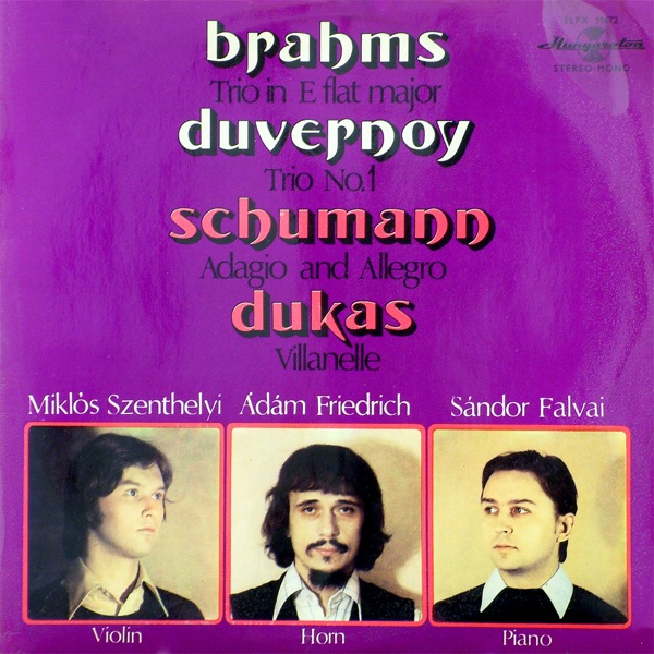 Brahms, Duvernoy, Schumann, Dukas