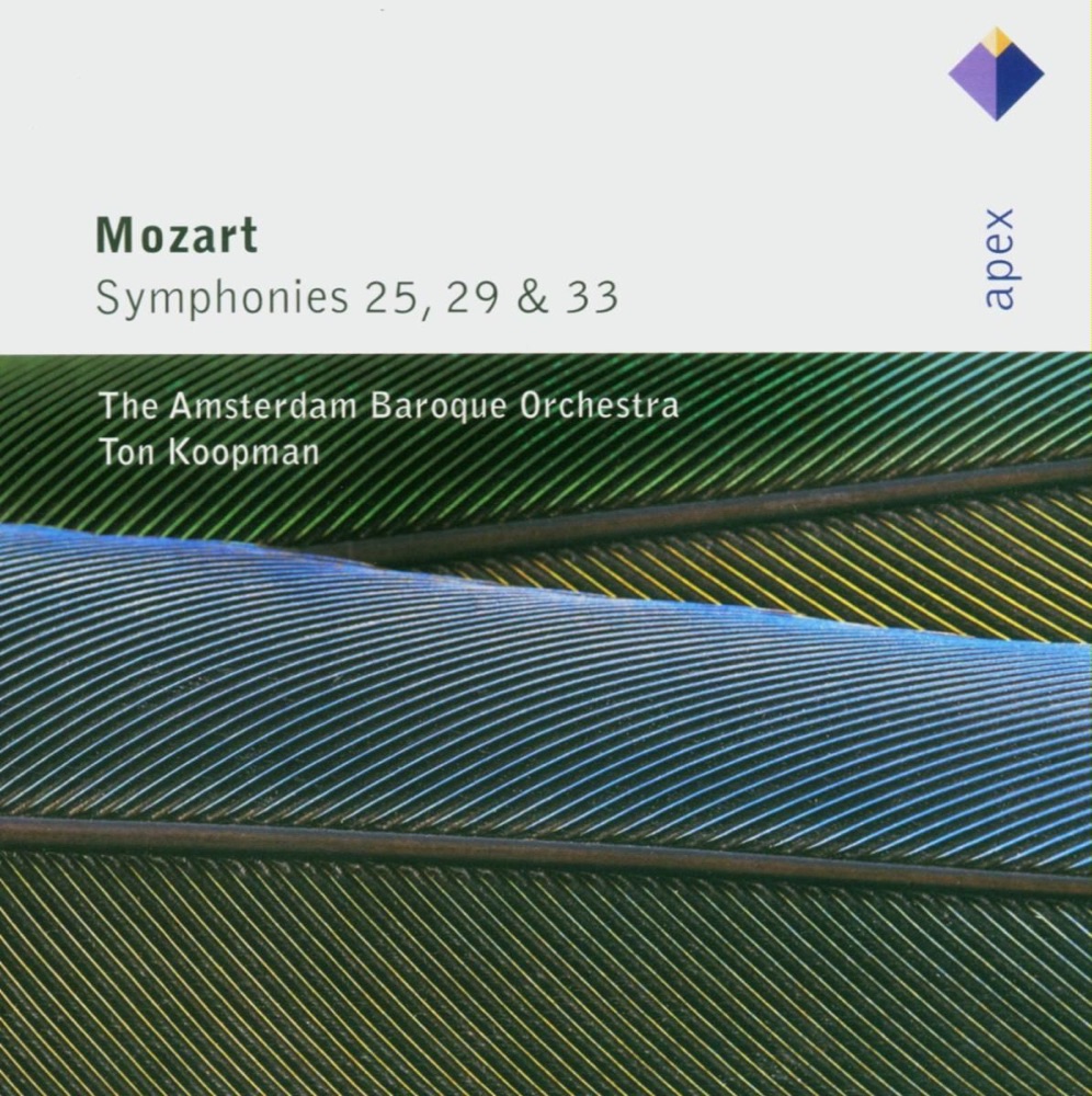 Обложка альбома «Mozart: Symphonies Nos. 25, 29 & 33» — Amsterdam Baroque Orchestra & Ton Koopman