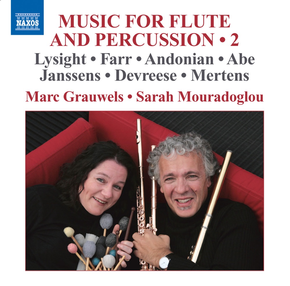 Обложка альбома «Music for Flute and Percussion, Vol. 2» — Marc Grauwels, Sarah Mouradoglou, Sylvia Mouradoglou, Simon Drachman, Laura Quesada & Jacky Coppens