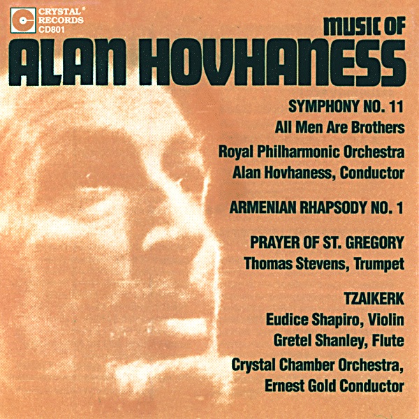 Обложка альбома «Music of Alan Hovhaness, Vol. 1» — Royal Philharmonic Orchestra, Crystal Chamber Orchestra & Ernest Gold